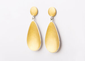Ohrschmuck aus Silber, beschichtet mit 900/- Gold